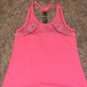 Pink buckle tank top
